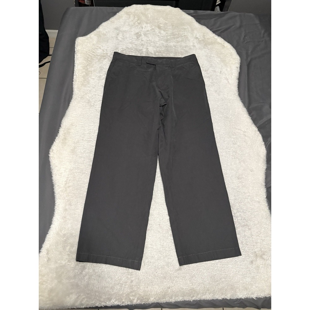 Hugo‎ Boss Mens Gray Black Striped Chino Straight Pants Size 34R 34x28
